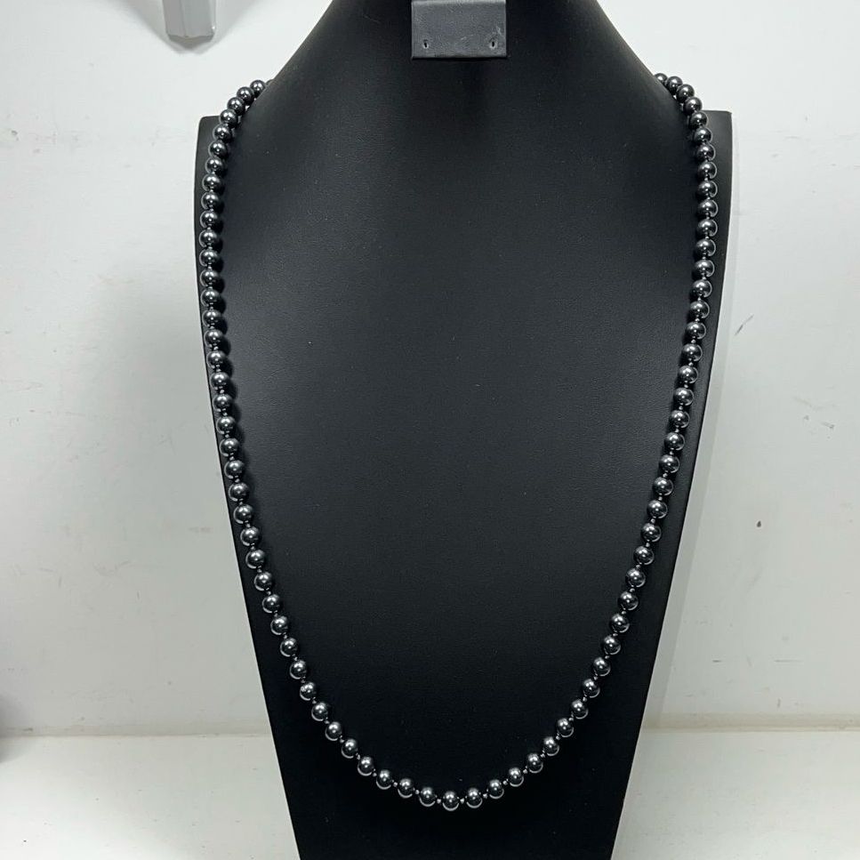 Carol Lee Faux Black Pearl Necklace