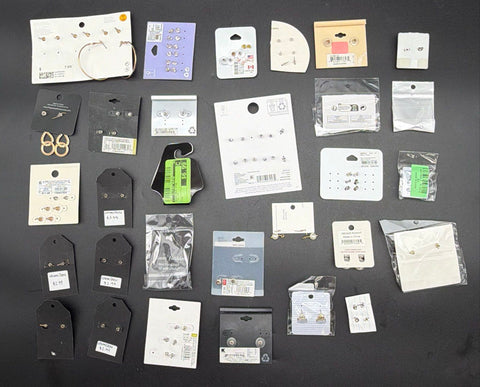 Paparazzi Claire's H&M Costume Jewelry Lot 28+ Pairs Assorted Earrings Hoops