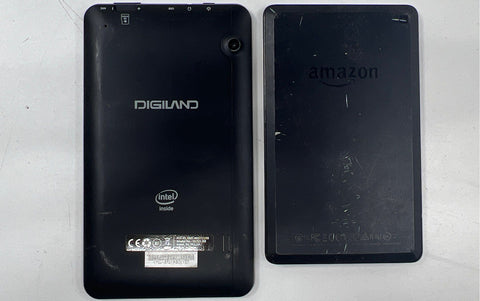 Mixed Brand Samsung Amazon Verizon Digiland 6 Piece Tablet Lot For Parts Only