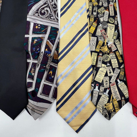 Lot of 10 Men's Neck Ties Mixed Brands The Beatles Arrow Novelty Paisley Silk