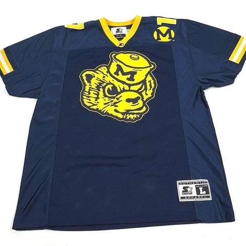 Vintage 90s Starter Michigan Wolverines Football Jersey Wolverine Graphic Sz L