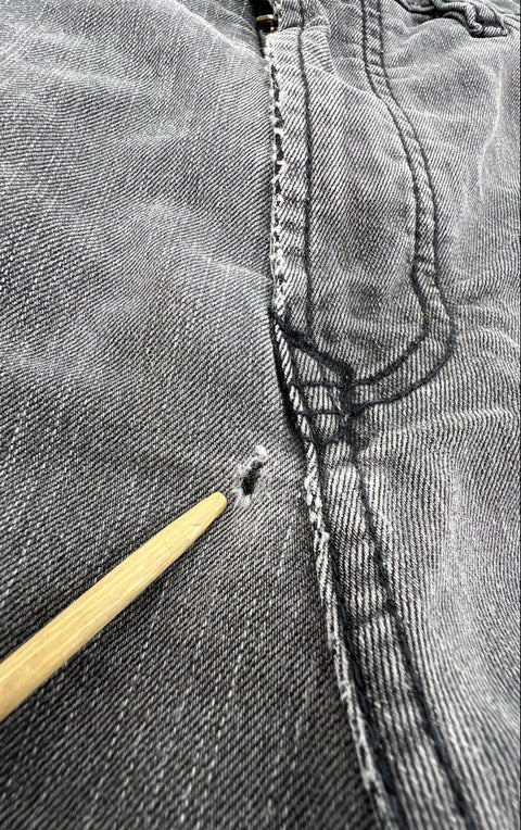 Sherman Morgan Men's Gray Faded Denim Straight Leg Jeans Size 32