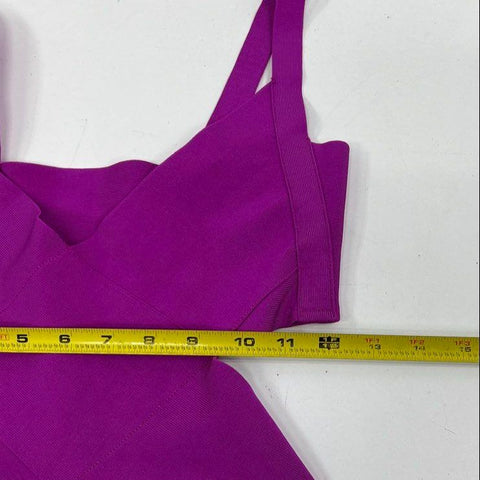 Skims NWT Women's Knit Swim Monokini Poppy Purple Cutout One-Piece XL