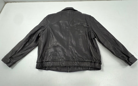 Dockers Premium Men's Black New Zealand Lambskin Leather Quilted Jacket Sz XXL