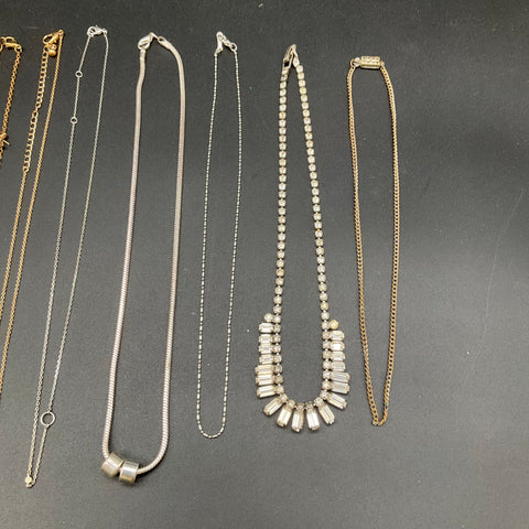 Fashion Costume Jewelry Necklace Lot of 16 Rhinestone Turtle Moon Star Shell