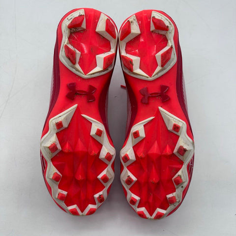Under Armour Blur Select MC White Red Football Cleats Men's Size 8