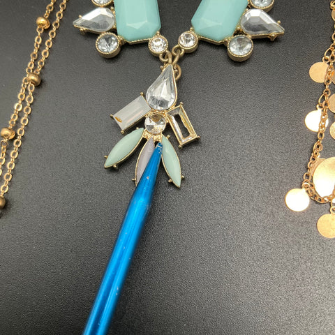 Mixed Fashion Costume Jewelry Lot 9 Necklaces Heart Cross Tassels 0.68 lbs