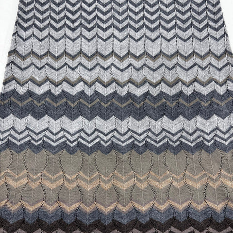 Pendleton Women's Merino Wool Chevron Knit Dress Gray Multi Sz XS NWT