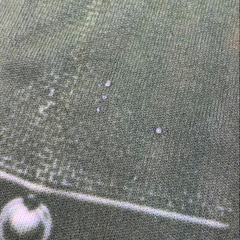 Vintage 70s Knitted Fashions Green Bentley Car Graphic Nylon Shirt Men's L