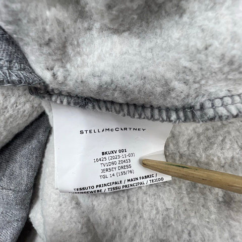 Stella McCartney Kids Fringed Star Sweatshirt Dress Gray Sz 14Y