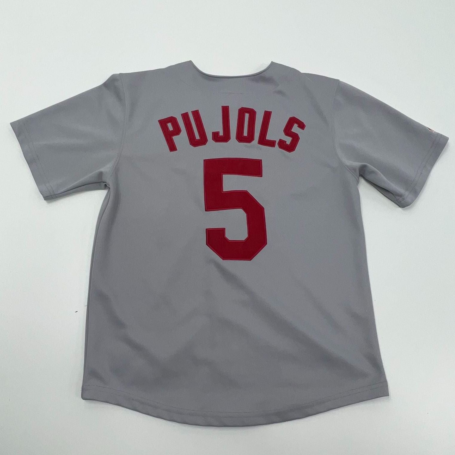 Cardinals Pujols #5 Genuine Merchandise Majestic Jersey Gray Size 14/16