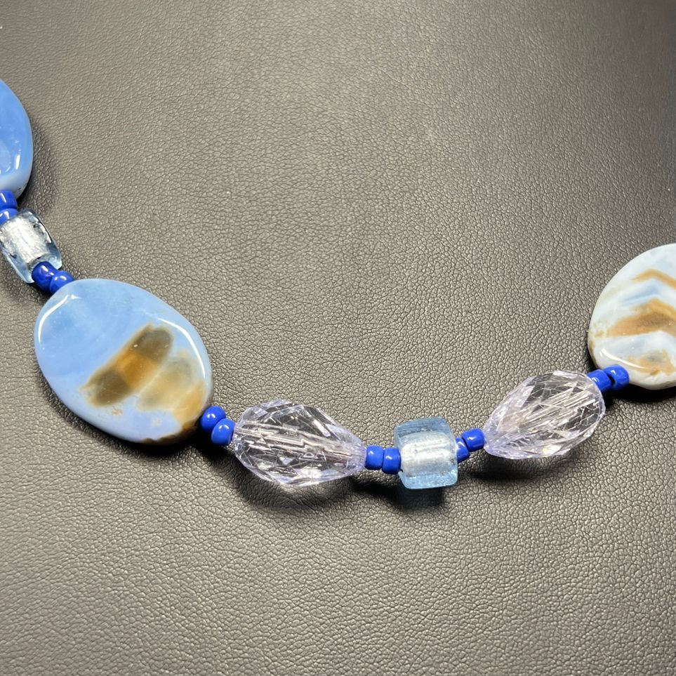 Blue Stone Beaded Necklace