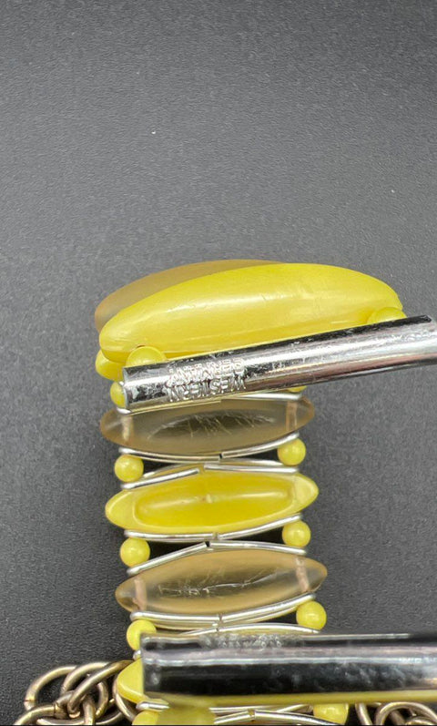 Vintage 14pc Costume Jewelry Lot 60s 70s Necklaces Brooches Pastel Beads