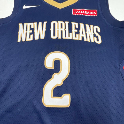 Nike Lonzo Ball #2 New Orleans Pelicans NBA Swingman Jersey Blue Men's Size S
