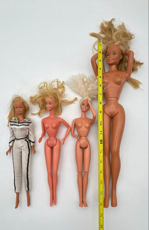 Barbie Doll Lot Mattel Vintage 4 Pieces Including 18 Inch Large Doll Mixed