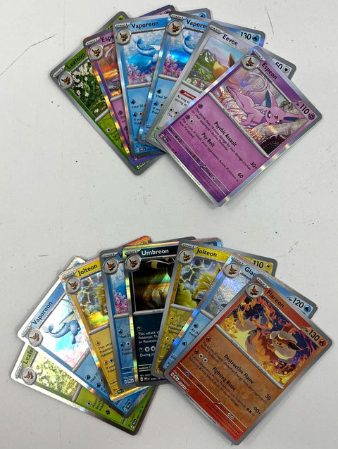 Flareon EX + Espeon Secret Rare 14 Card Lot Pokemon XY Eeveelutions Holo