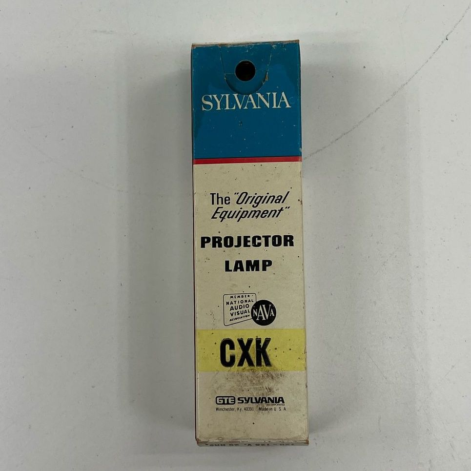 IOB Vintage Sylvania Movie & Still Projector Lamp Bulb Blue Top 300w Light Bulb
