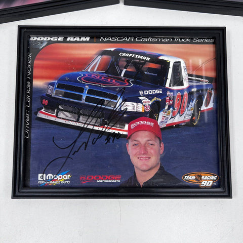 NASCAR Framed Print Lot 5 Signed Adam Petty David Nickens Lance Norick Mopar