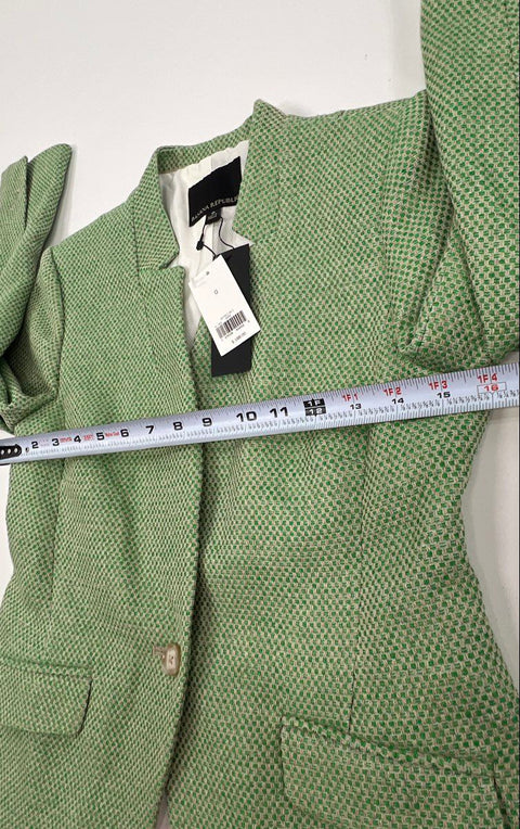Banana Republic Women's 3pc Lot Dress Blazer Green Red Plaid NWT Sz XXS 0 Petite