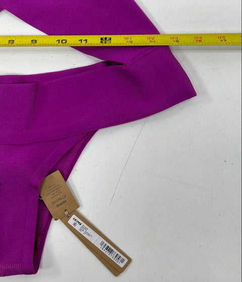 Skims NWT Women's Knit Swim Monokini Poppy Purple Cutout One-Piece XL