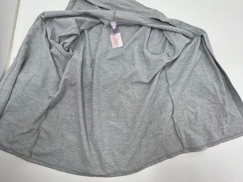 Savage X Fenty Women's Gray Hooded Robe Logo Belted NWT Size M/L