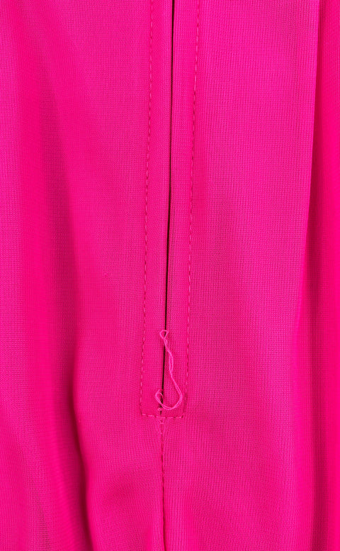 VTG Y2K Junior's City Triangles Hot Pink Beaded Hi-Lo Homecoming Dress - Size 9