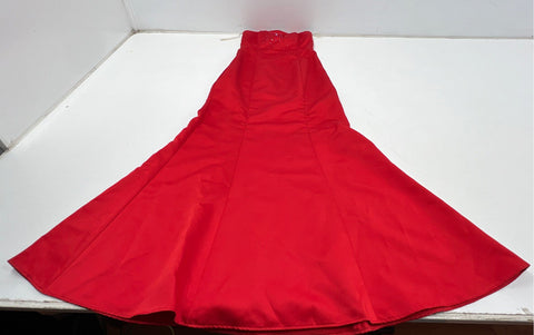 Vintage 90s Jessica McClintock Gunne Sax Women's Red Strapless Gown Dress Sz 3