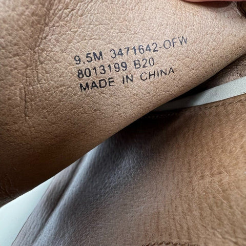 Frye Cindy Wave Off White Leather Mule Slide Heels Size 9.5