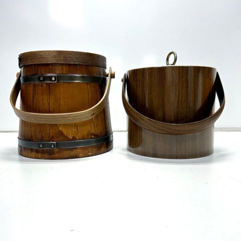 Heinz Apple Butter Vintage Advertising Lot 2 Wood Barrel and Ice Bucket 1980s