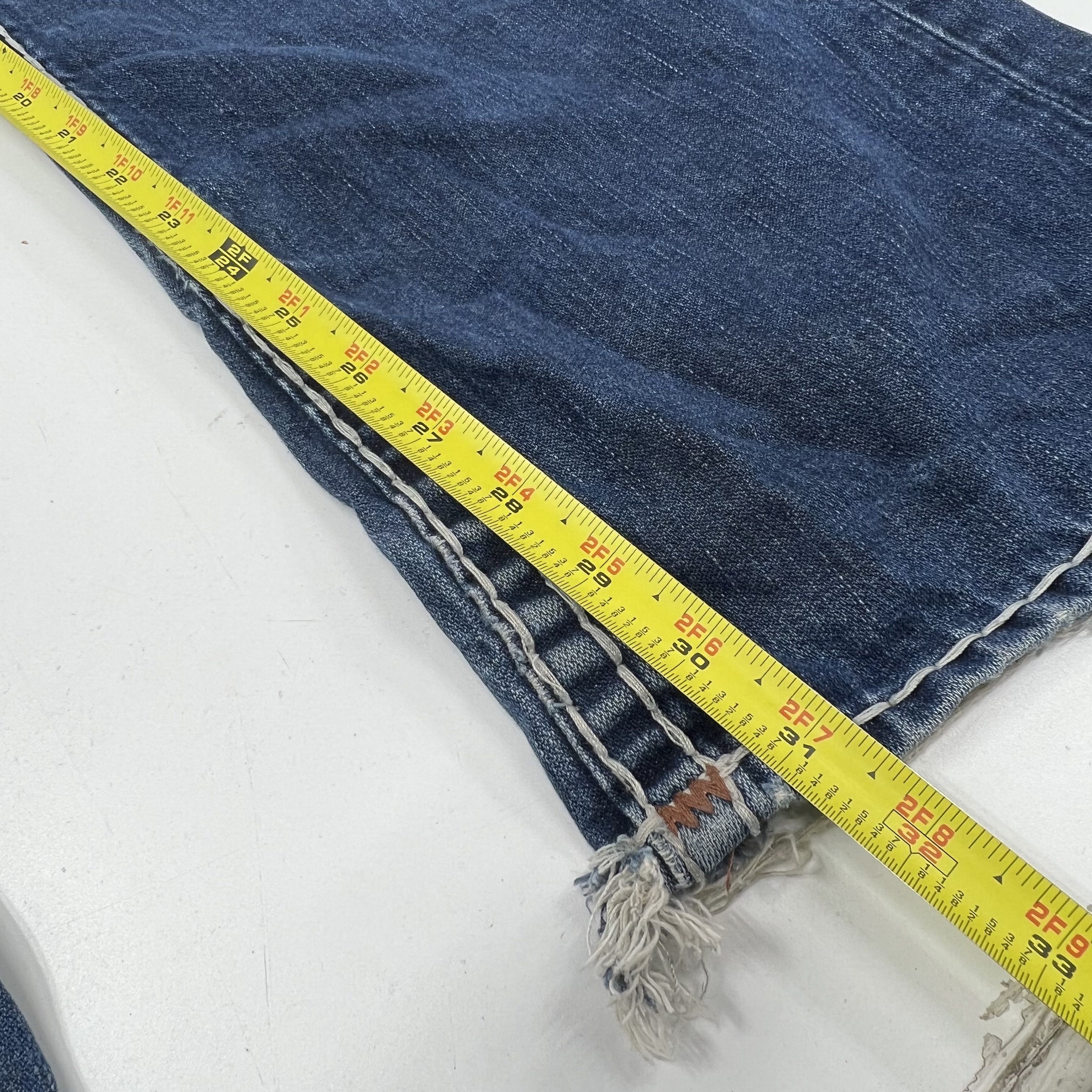 Y2K Vintage True Religion Ricky Super T Jeans Made in USA Distressed Size 36