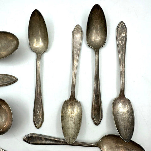 Rogers & National Silver Co Silver Plate Flatware Assorted Lot 25 Piece