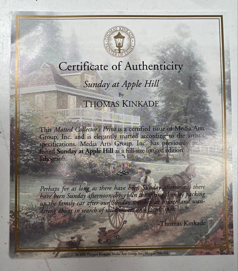 Thomas Kinkade Matted Collector's Print Lot 5 Works with COA Landscape 11x14