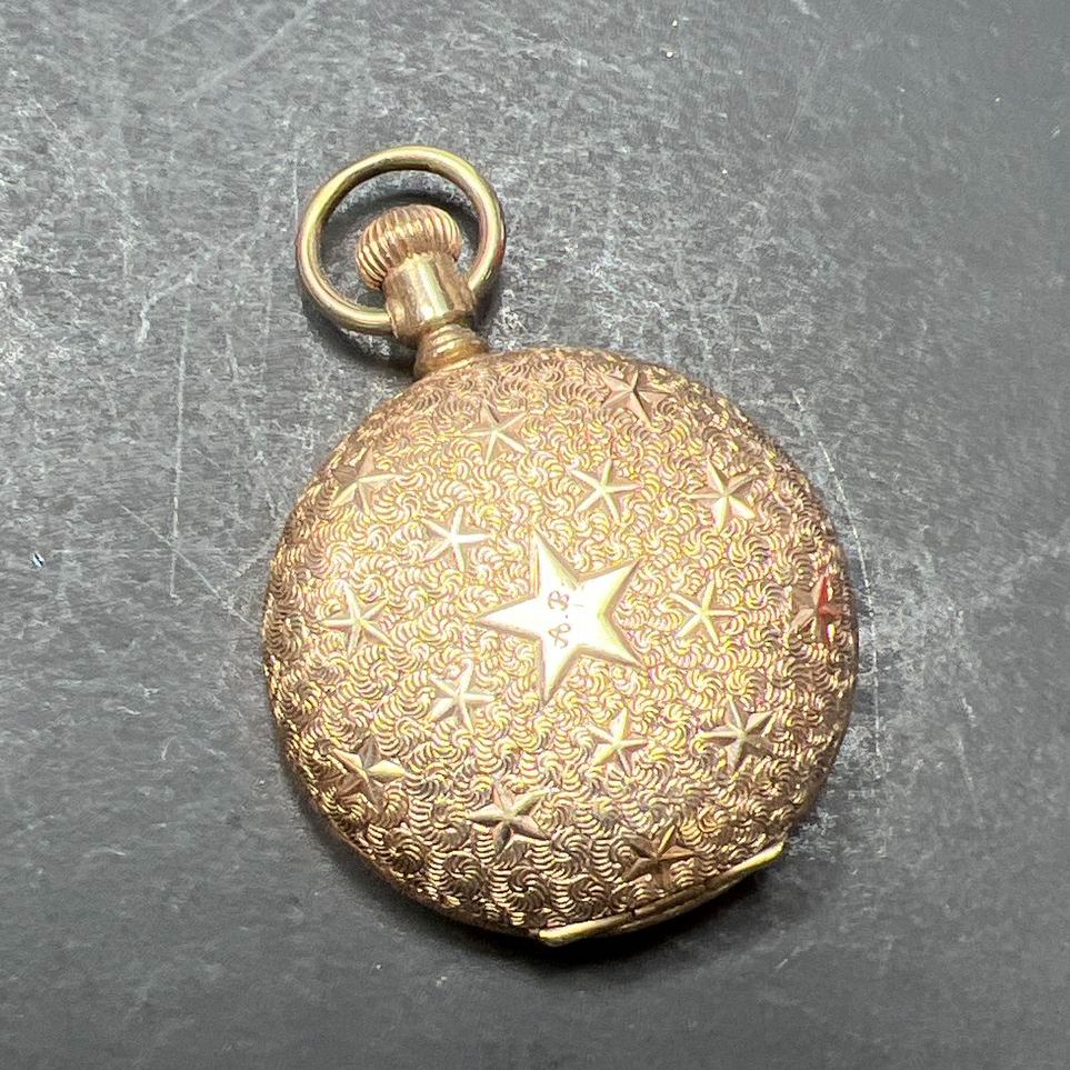 9K Yellow Gold AB Pocket Watch Warranted Case 20.72g