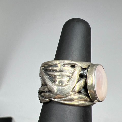 Silpada 925 Sterling Silver Coin Pearl Ring Size 6