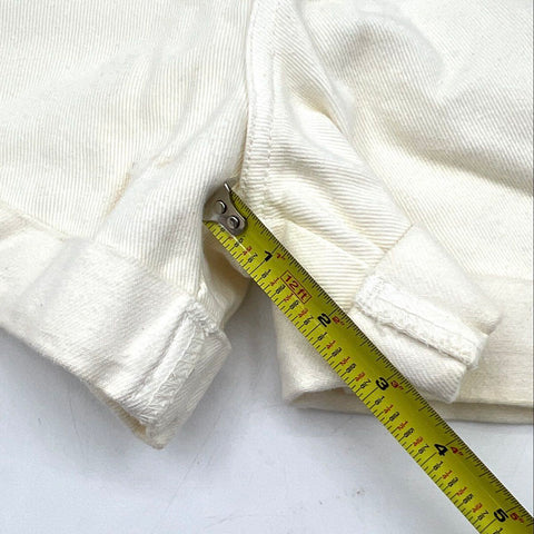 Vintage 90s Denim Republic Women's White High Waisted Belted Shorts NWT Sz 11/12