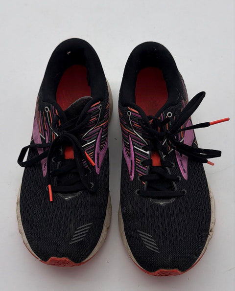 Brooks Adrenaline GTS 19 Black Purple Orange Running Shoes Women's Size 10