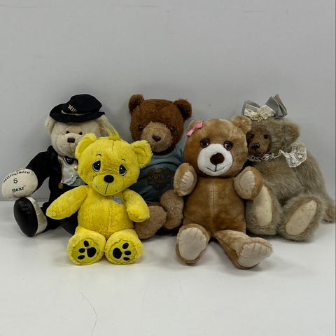 Harley-Davidson Precious Moments 5 Teddy Bear Plush Stuffed Animal Collector Lot