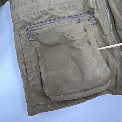 Vintage 90s Cabela's Men's Goose Down Parka Coat Olive Hunting Field Jacket L