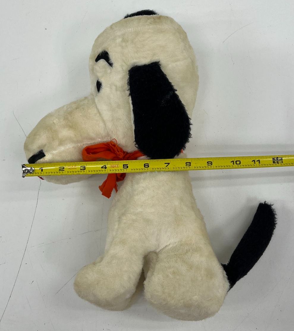 Vintage Snoopy Style Plush Stuffed Animal Dog 15" Peanuts Lookalike 1960s