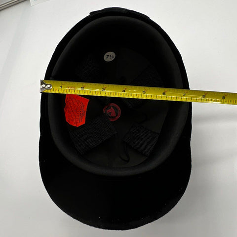 International Riding Helmets IRH Horse Riding Hat Hunt Cap Black Velvet 7 1/8