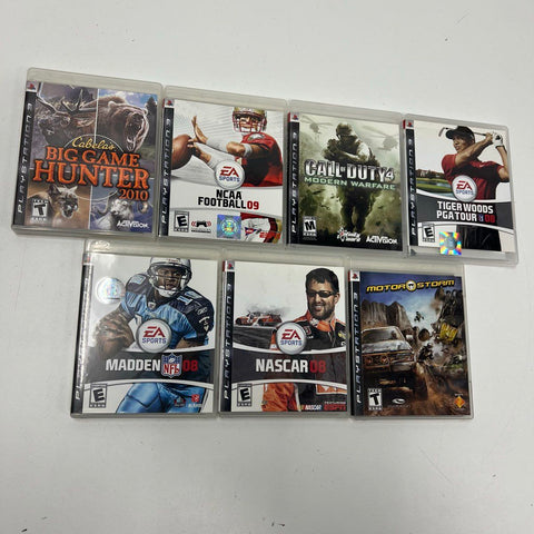 Call of Duty 4 MotorStorm NCAA Football 09 7 Game Lot Sony PlayStation 3 PS3
