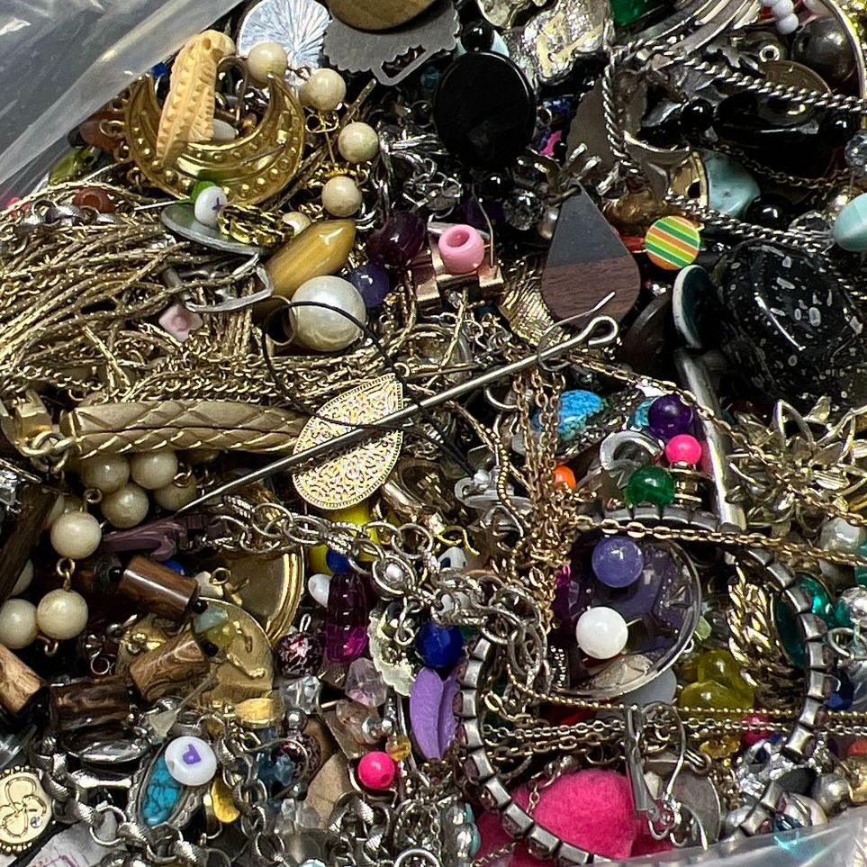 5 Lbs Broken for Crafts Costume Jewelry Grab Bag