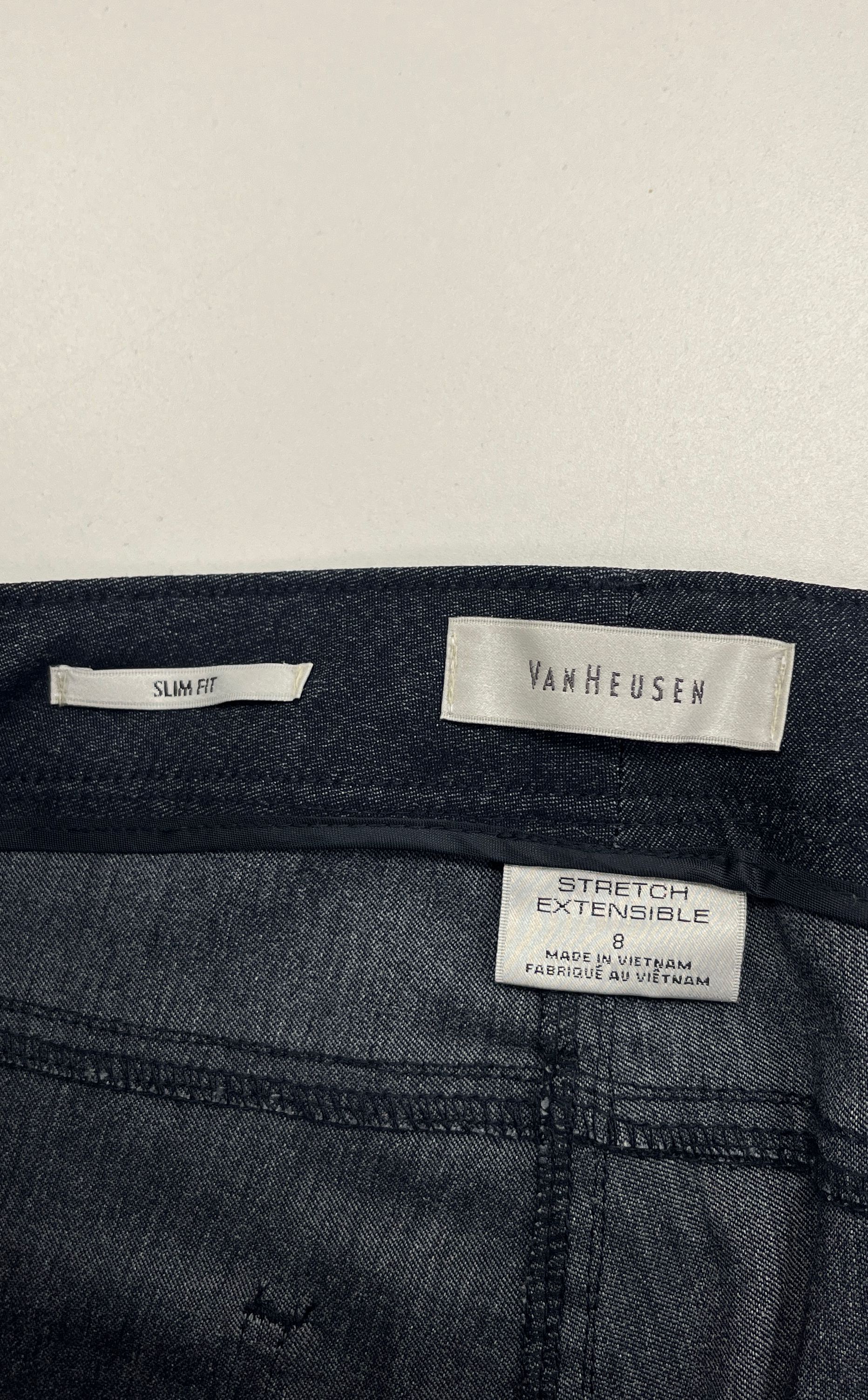 Women s Van Heusen Slim Fit Stretch Dark Blue Skinny Dress Pants Siz Shop Thrift World