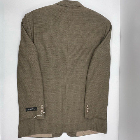 Tallia Men's Tan Worsted Wool Blazer Sport Coat Vintage 90s Y2K NWT Sz 43L