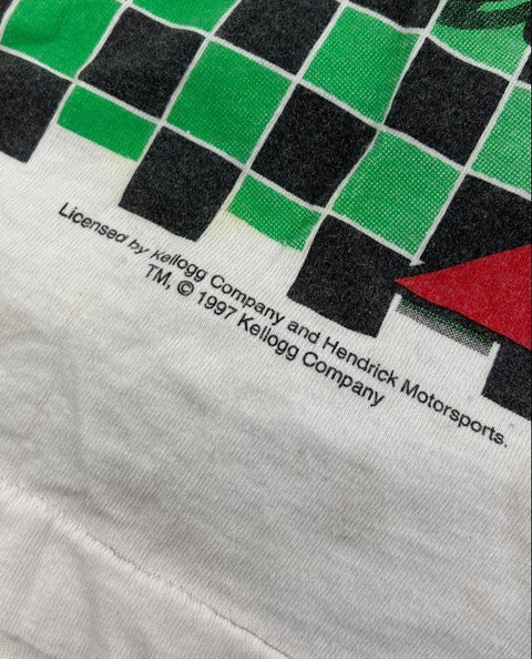 Vintage 1997 Terry Labonte NASCAR T-Shirt Kellogg's Double Sided Mens XL