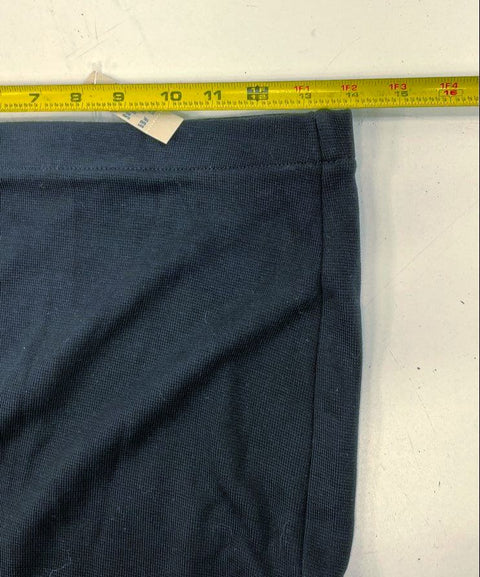 Madewell Women's Black Ribbed Column Knit Midi Skirt Size M NWT