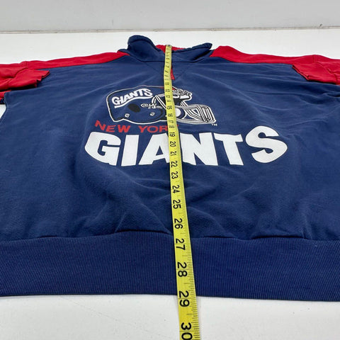 Vintage 90s Hummer Sportswear NY Giants Quarter Zip Pullover Sweatshirt Sz XL