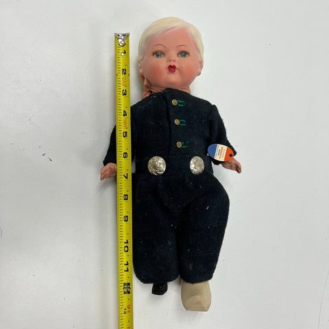 Vintage Mid-Century Doll Lot (3) Rozetta Dutch Boy Felt & Folk Art Dolls