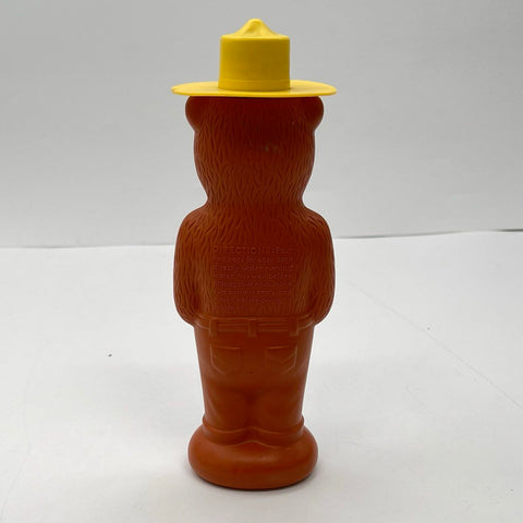 Vintage Smokey Bear Bubble Bath Bottle Plastic Figural Toy 9.5 Inch Collectible
