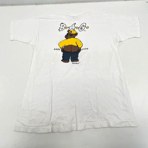 Vintage 90s Bare Gear BGWEAR Cartoon Bear Graphic T Shirt Men's XXL
